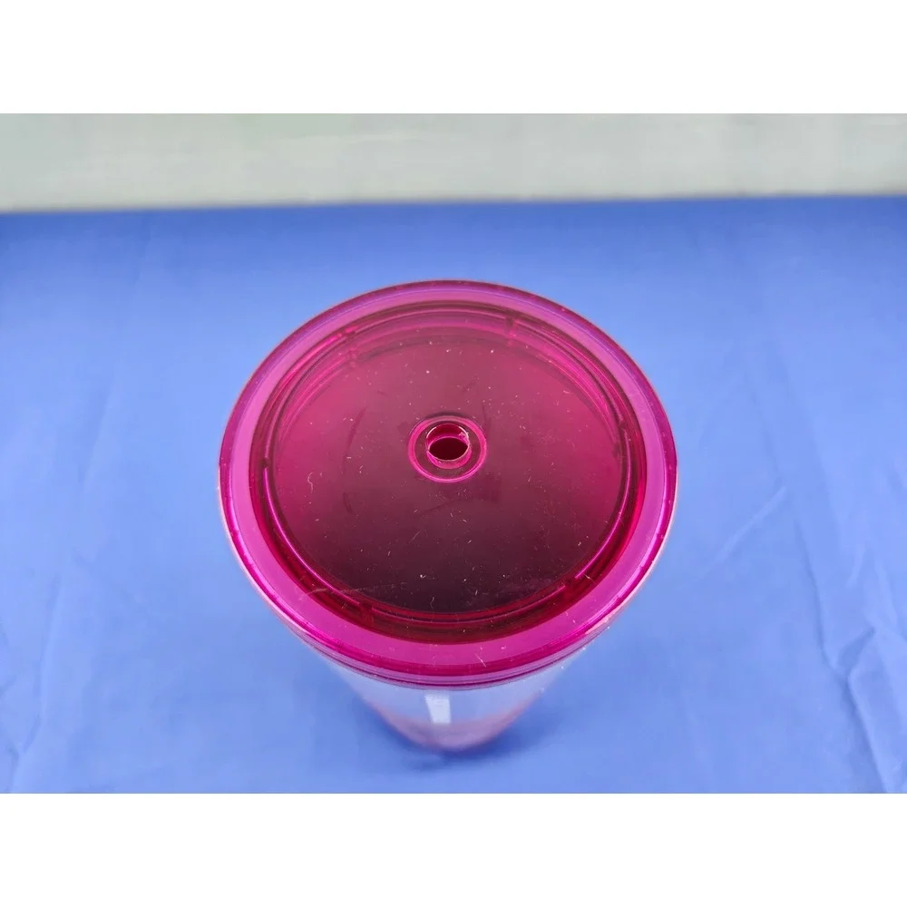 STARBUCKS Venti‎ 24oz Travel Tumbler Glitter Purple Pink 2020 Beach Cold Cup
